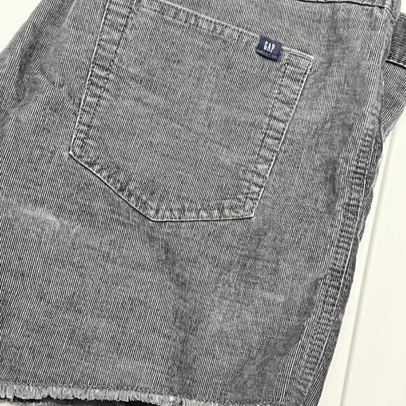 GAP Corduroy Shorts Women 14 Silver Bells Gray Fray Hem Stretch - Picture 6 of 9